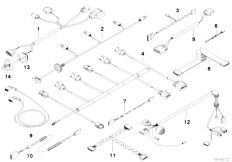 E64N 630i N53 Cabrio / Vehicle Electrical System Various Additional Wiring Sets