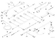 E61N 550i N62N Touring / Vehicle Electrical System/  Various Additional Wiring Sets