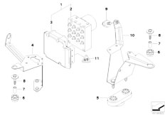 E46 330d M57 Sedan / Brakes/  Hydro Unit Dsc Control Unit Fastening