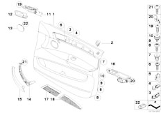 E70 X5 3.0d M57N2 SAV / Vehicle Trim/  Door Trim Panel Front