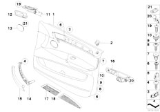 E71 X6 35dX M57N2 SAC / Vehicle Trim/  Door Trim Panel Front