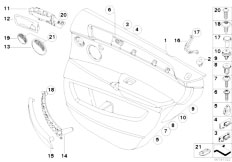 E71 X6 35iX N54 SAC / Vehicle Trim/  Door Trim Rear-2