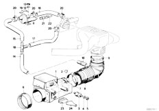 E30 318i M10 2 doors / Fuel Preparation System/  Volume Air Flow Sensor-5