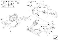 E70 X5 3.0si N52N SAV / Steering Power Steer Fluid Lines Adaptive Drive