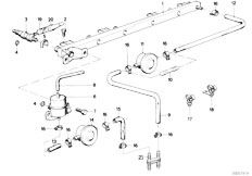 E30 325e M20 2 doors / Fuel Preparation System/  Valves Pipes Of Fuel Injection System