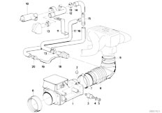 E30 318i M10 4 doors / Fuel Preparation System/  Volume Air Flow Sensor-3
