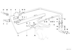 E30 318i M10 2 doors / Fuel Preparation System/  Valves Pipes Of Fuel Injection System