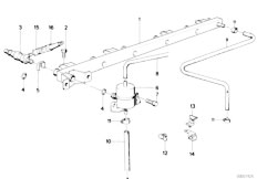 E32 735i M30 Sedan / Fuel Preparation System/  Valves Pipes Of Fuel Injection System