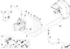 E70 X5 3.0d M57N2 SAV / Brakes/  Brake Pipe Front