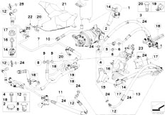 E71 X6 35iX N54 SAC / Steering Power Steer Fluid Lines Adaptive Drive-2