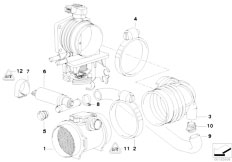 E39 528i M52 Touring / Fuel Preparation System Mass Air Flow Sensor