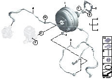 F02 750Li N63 Sedan / Brakes/  Power Brake Unit Depression