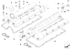 E65 740d M67 Sedan / Engine/  Cylinder Head Cover