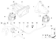 E90N 330xd N57 Sedan / Engine And Transmission Suspension Engine Suspension