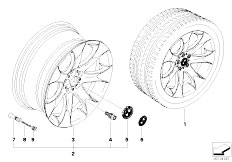 E53 X5 3.0i M54 SAV / Wheels Bmw Light Alloy Wheel V Spoke 168