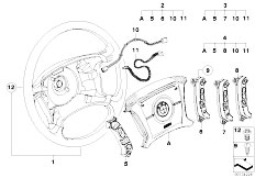 E83 X3 2.0i N46 SAV / Steering Steering Wheel Airbag Smart Multifunct