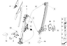 E85 Z4 3.0si N52 Roadster / Vehicle Trim/  Door Window Lifting Mechanism