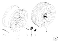 E46 316ti N42 Compact / Wheels/  Bmw Light Alloy Wheel Star Spoke 170