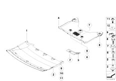 E65 730d M57N Sedan / Vehicle Trim/  Front Aggregate Protective Plate