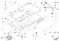 E83 X3 2.0d M47N2 SAV / Engine Oil Pan Oil Level Indicator