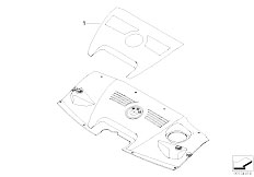 E85 Z4 2.2i M54 Roadster / Vehicle Trim/  Alu Look Radiator Cover
