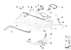 E46 M3 S54 Cabrio / Lighting/  Single Components For Headlight