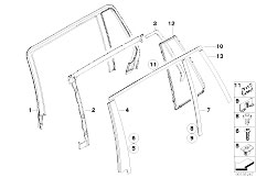 E61N M5 S85 Touring / Vehicle Trim/  Exterior Covers Door Rear