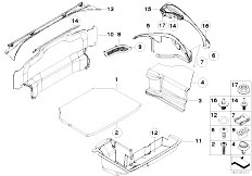 E52 Z8 S62 Roadster / Vehicle Trim/  Trim Panel Boot And Boot Pan