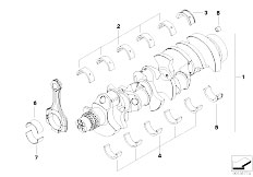 E64 M6 S85 Cabrio / Engine/  Crankshaft With Bearing Shells