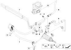 E83N X3 3.0sd M57N2 SAV / Steering/  Hydro Steering Oil Pipes