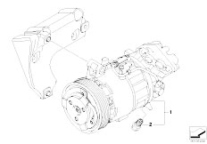 E87N 116i 1.6 N45N 5 doors / Heater And Air Conditioning/  Air Conditioner Compressor