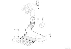 E32 750i M70 Sedan / Engine Electrical System Alternator Cooling