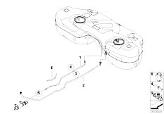 E83 X3 3.0d M57N2 SAV / Fuel Supply/  Fuel Pipes Mounting Parts