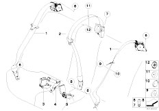 E61 550i N62N Touring / Restraint System And Accessories/  Safety Belt Rear