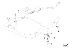 E38 740iL M62 Sedan / Fuel Preparation System Valves Pipes Of Fuel Injection System-2