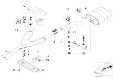 E39 523i M52 Touring / Exhaust System Exhaust System Rear-3