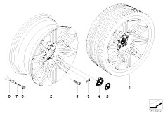 E60N 520d M47N2 Sedan / Wheels/  Bmw Alloy Wheel M Double Spoke 172