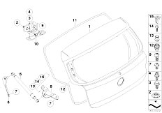 E87N 116i 1.6 N45N 5 doors / Bodywork/  Single Components For Trunk Lid