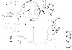E53 X5 4.6is M62 SAV / Brakes Power Brake Unit Depression-2