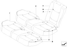 E66 730Ld M57N2 Sedan / Individual Equipment/  Individual Sports Seat Cover Rear