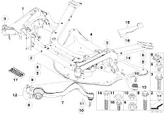 E67 745LiS N62 Sedan / Front Axle Frnt Axle Support Wishbone Tension Strut