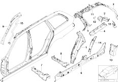 E39 525d M57 Touring / Bodywork/  Single Components For Body Side Frame