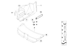 E63 645Ci N62 Coupe / Vehicle Trim/  Luggage Compartment Tailgate Boot Trim