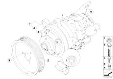 E64 645Ci N62 Cabrio / Steering/  Power Steering Pump Dynamic Drive