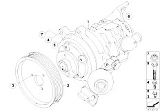 E65 750i N62N Sedan / Steering/  Power Steering Pump Dynamic Drive