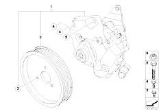 E53 X5 4.8is N62 SAV / Steering/  Power Steering Pump