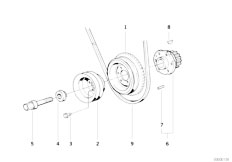 E34 525i M20 Sedan / Engine Belt Drive Vibration Damper