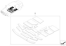 E46 330i M54 Sedan / Restraint System And Accessories/  Prot Covers Engine Compart Footwell Fr