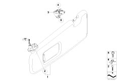 E87 118d M47N2 5 doors / Vehicle Trim/  Sun Visor