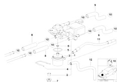 E38 750iLS M73N Sedan / Fuel Preparation System 3 2 Way Valve And Fuel Hoses